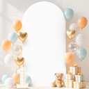 FUHSY White Arch Cover 6FT Arch Backdrop Cover for Arched Frame Wedding Arched Stand Covers Spandex Fitted Backdrop Covers Fabric for Ceremony Banquet Happy Birthday Party Chiara Decor