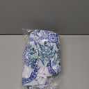 ROSEWE Womens Tummy Control Tankini Bathing Suits, Two Piece Ruched Swimsuits, Floral Print Swimdress with Skirt, Blue Floral Medium