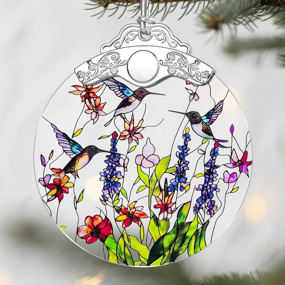 Hummingbird Christmas Ornaments: Christmas Tree Ornaments, Holiday Decor for Butterfly Lover, Stocking Stuffers, Gift Ideas, Housewarming Gift, Xmas Gifts & Gifts for Women, Friends and Neighbors