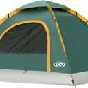 UNP Camping Tent 2/3/4/6 Person Dome Tent, Easy to Set Up for Camping, Lightweight Camping Tent, Portable Camping Tent for Outdoor and Backpacking Beaches (Dark Green)