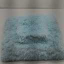 Faux Fur Fluffy Light Blue Comforter Cover 86x80 – Plush Faux Fur Light Blue Bedding 3-Piece Set (1 Furry Duvet Cover + 2 Shaggy Pillow Sham) Cozy Bed Set, Pillowcase 18x24