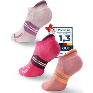 Juclise Coolmax Bamboo Viscose Compression Running No Show Athletic Socks, Anti Blister Moisture Wicking (M)