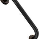 12 Inch Bronze Shower Grab Bar Oil Rubbed Black, Munzong Antique Brass Bathroom Grab Bar w/Anti-Slip Knurled Grip, Bathroom Balance Bar, Safety Handrail Support, Injury Elderly Senior Assist Handle