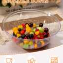 BESTVIP 4 Pack 150 Ounce Clear Plastic Serving Bowls, Disposable 11.6" Party Bowls for Chips/Salad/Candy/Snacks, Stackable Buffet Containers for Christmas, Holiday, Weddings, Showers/Events, Reusable