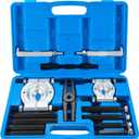 DASBET 14PCS Bearing Puller Set 5 Ton Capacity Bearing Separator Wheel Hub Axle Puller Set Pinion Wheel Bearing Removal Kit with 2" and 3" Jaws Heavy Duty Bearing Splitter Tool Kit