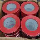 Red Stucco Tape, 2 inch x 60 yd, Case of 24 Rolls, Made in USA, Heavy Duty Red Poly Tape for Stucco, Concrete, Brick, Rough Surfaces, and Hanging Poly Sheeting, UV Resistant, Clean Removal