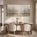 Large Framed Neutral Abstract Landscape Wall Art for Living Room, 60x30 In, 28.5"L x 57"W