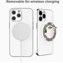 4 x Magnetic Phone Ring Holder for magsafe, Glitter Magnetic Grip Compatible with iPhone 17 16 15 14 13 12 Pro max,Pro,Plus,Mini Mag Safe Pixel 10 Series,Adjustable Kickstand,Starlight