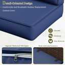 14 Pcs Outdoor Cushion Slipcovers All-Weather Patio Cushion Covers, Replacement Waterproof with Zipper for Patio Furniture, Sectional Couch 3 Sizes, Covers Only