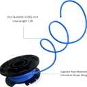 A ANLEOLIFE AC14RL3A String Trimmer Replacement Line with AC14HCA Cap, 11ft/0.065" Autofeed Spools for RYOBI 18V, 24V and 40V Cordless Trimmers (12 Spools & 1 Cap)