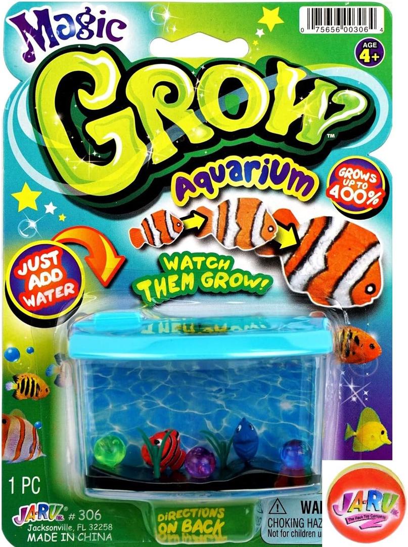 Ja-Ru Magic Grow Aquarium Water Growing 2 Fish Toys in a Tank Just Add Water