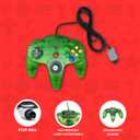 Old Skool Classic Wired Controller Joystick compatible with Nintendo 64 N64 Game System - Jungle Green