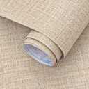 4 x Guvana Grasscloth Peel and Stick Wallpaper Beige Textured Contact Paper Modern Removable Self Adhesive Wall Paper Thicken Fabric Faux Linen Wallpaper for Bathroom Living Room Cabinets 78.7inx15.7in