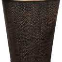 Blue Donuts Wastebasket for Bedroom, Bathroom, Trash Can 6 Liters, Bronze, Stainless Steel