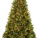National Tree Company 7.5 ft Pre-Lit Downswept Douglas Fir Full Artificial Christmas Tree, 750 Clear Lights, 1867 Tips, Includes Stand, Green