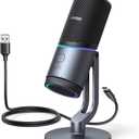 UGREEN Microphone for PC, USB Mic with RGB Lights, Mute Button, 24bit/96kHz, Cardioid Polar Pattern, Volume Control, Condenser Microphone for Streaming, Gaming, Podcasting, Recording, Laptop, PS5