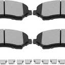 Brake Pads ECCPP D1273 Front Ceramic Brake Pads Kits for Chrysler Town & Country,for Dodge Grand Caravan|Journey,for Dodge Nitro,for Jeep Liberty,for Jeep Wrangler,for Ram C/V,for VW for Routan