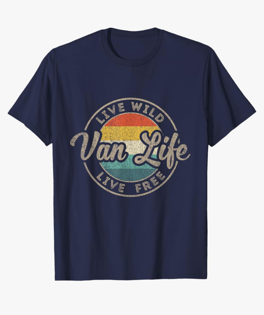 Van Life Clothing Retro Vintage Van Dwellers Vanlife Nomads T-Shirt S