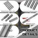 Zonon 4 Pack Weld on Trailer Gate Hinge 10 Inch, Heavy Duty Greasable Ramp Door Hinges, 500 Lbs Capacity, Zinc Plated