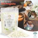 Eco-Lux Essentials 4.4lbs Premium Eco Soy Wax, White, Vegan Cruelty Free, Candle Making from Organic Farm 100% Natural SOYA Wax (4.4, Pounds)