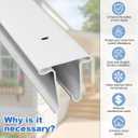 Yaocom 20 Pack 58 ft Vinyl Skirting White Bottom Track, Mobile Home Vinyl Skirting Coverage Bottom Track Guard Protective Skirt Base Skirt Panels Underpinning for Mobile Home Exterior White