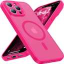 Faiono Magnetic for iPhone 15 Pro Max Case [Full Camera Protection][Military-Grade Protection][Compatible with MagSafe] Shockproof Protective Slim Phone Case for iPhone 15 Pro Max, Hot Pink