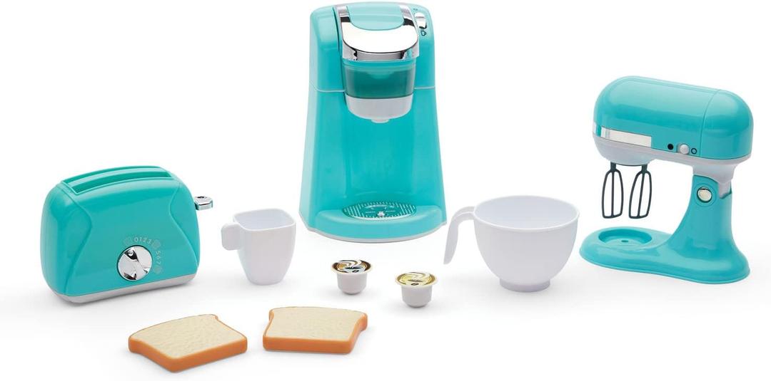 Kidoozie Trendy Kitchen Trio, Set of 3 Realistic Toy Kitchen Appliances for Pretend Play; Children Ages 3+, 5 x 22 x 11 inches