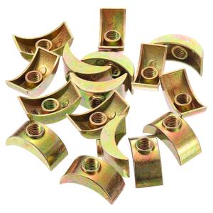 uxcell 16pcs M6 Half Moon Nuts Washers, Zinc Alloy External Thread Lock Washer, Spacer Connector Hardware Fittings, Bronze