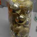 Napzy 24 Count Shatterproof Christmas Ball Ornaments Set, 2.36 Inch Golden Christmas Tree Decorations for Xmas Holiday Party Decor, Wreath and Garland Hanging Balls