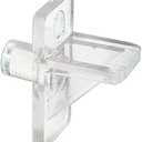 Prime-Line U 10136 1/4 In., Clear Plastic, Shelf Support Peg (8 Pack)