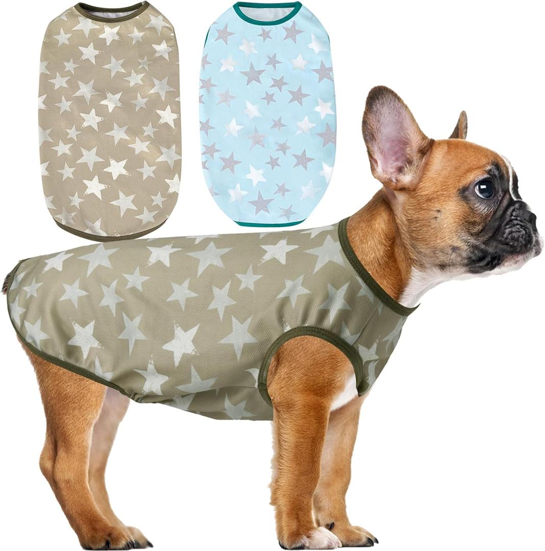 Lightweight Breathable Dog Cooling Shirts, Quick Dry Sunscreen T Shirt, Professional Pet Summer Vest for Small Medium Large Girl Boy Dog (XXX-Large, Army Blue)
