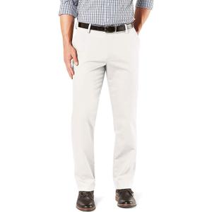Dockers Mens Straight Fit Signature Lux Cotton Stretch Khaki Pant (Beige), 33W x 32L
