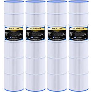 AQUALTRA Pool Filter Cartridges Compatible with CCP520, PCC130, R173578, Ultral-A7, C-7472, FC-1978, 817-0131, 178585, 130 sq. ft., 32 1/16" x 7" 4 Pack