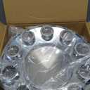 33mm Chrome Axle Cover & Lug Nut Combo Kit  Thread-On Wheel Covers for Semi Trucks (2 Front + 4 Rear Caps)  Universal Fit, ABS Plastic, Screw-On Hub Caps  Durable & Removable Design