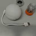 LED Dog Ball Rechargeable, Light Up Dog Ball Toys, Bounce-Activated Durable Fetch Ball, Natural Rubber, Unique Scent, 2.5 inches, for Small & Medium Dogs (Blue)