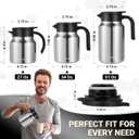 27oz Thermal Coffee Carafe for WFH & Personal Use, 12H Hot Insulated Pitcher with Drip-Free V-Spout and Easy Clean Wide Mouth, Silver