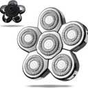 Head Shaver Replacement Heads,Head Shaver Replacement Blades, Head Shavers for Bald Men,Head shavers for Men, Stainless Steel Rotary Blades for Electric Head Razor (silver6)