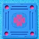 Floating Mahjong Mat for Pool - Square Foam Game Board with Cup Holder