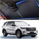 300T Thickened Automotive Glass Sunshade and Comes with Storage Bag,Keep Car Interior Cool,Universal Windshield Sun Shade Fit for Cars,Trucks,SUVs (L: 57.08 * 31.5 inch)