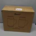 Glass Pitcher with Lid, 2 PACK 68 oz/2 Liter Vintage Water Pitcher, Clear Borosilicate Glass Water Carafe for Cold Brew, Coffee, Lemonade, Iced Sun Tea,Beverage, Milk, Heat Resistant