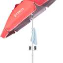 AMMSUN Shade Umbrella, Premium Portable Umbrella with Stand, 6.5ft Lightweight Free Standing Canopy for Sporting Games, Adjustable Instant Sun Protection and Easy to Carry, Pink