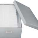 novelinks Photo Case 4" x 6" Photo Storage Box - 10 Inner Picture Storage Container Photo Organizer Case Picture Box Storage Photo Craft Keeper (White)