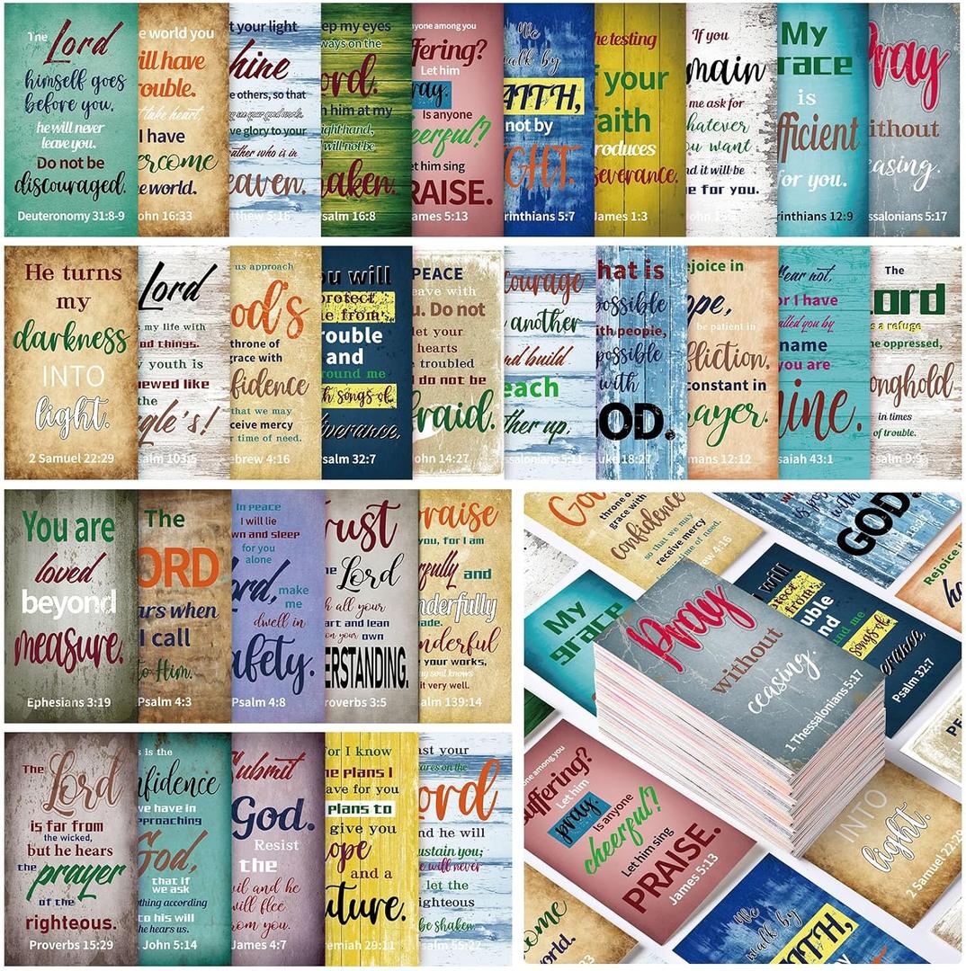 Maitys 240 Pcs Bible Verse Cards Prayer Cards for Women with Assorted Bible Verses Mini Scripture Inspirational Quote Card Christian Gifts Encouragement Card for Students Friends (Retro)