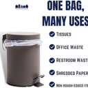 Plasticplace 7-10 Gallon Trash Bags 6 Microns Clear Garbage Can High Density Liners 24" x 24" (1000 Count)