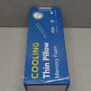 Ultra Thin Flat Pillows for Sleeping,Cooling Slim Memory Foam Pillow 2.75 in Height Ultra Thin Pillow,Low Profile Sleeper Pillows for Stomach Sleeper for Neck and Back Support Stomach Sleeping Pillow (Blue)