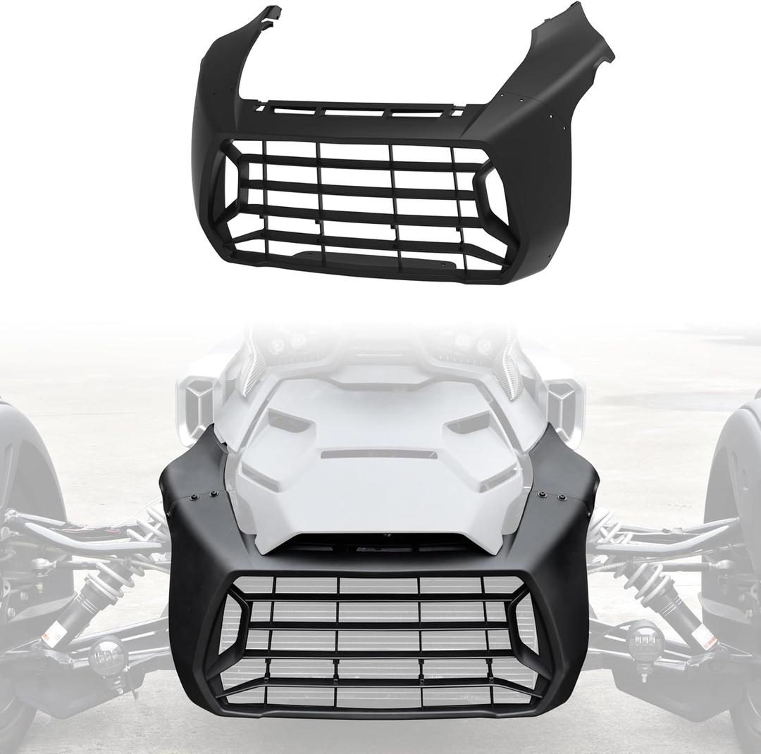 Front Fascia for Can-Am Ryker, Black Bumper Guard Combination Front Fascia Kit for Can Am Ryker 600 900 Sport & Ryker Rally Edition All Models Accessories, Replace #705010722