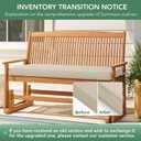 Summsun Outdoor Bench Cushion: Waterproof and Fade Resistant Patio Furniture Cushions - Non-Slip Bench Pad Cushion with Removable Cover for Garden Swing Porch Sofa Settee, 48 x 18 x 3 Inch, Beige