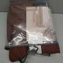 Reddish Brown Linen Blackout Pleated Curtains 90 Inches Long for Living Room Darkening Pinch Pleat 100% Black Out Drapes Thermal Insulated Soundproof Rust Brown 90 Inch Curtain for Dining Bedroom