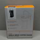 Single Serve One Cup Coffee Maker, for K Cups and Grounds, Mini Coffee Maker with Portable Handle, 6 to 12 Oz Brew Size, for Travel, Camping, Office, RV and Dorm, 120V, Black and Gold