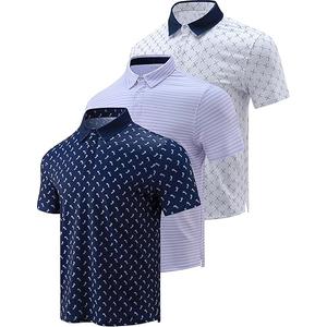 3-Pack Mens Golf Shirt Performance Sport Short Sleeve Moisture Wicking Dry Fit Golf Polo Active Shirts for Men,M